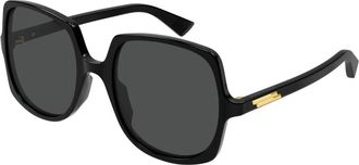 Bottega Veneta Bv 1498S Butterfly Zonnebril - Dames - Zonnebrillen - Zwart - 55 MM - Accessoires