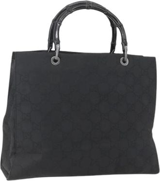 Gucci Pre-owned Handbags, female, Black, Size: ONE SIZE Pre-owned Nylon Handbag