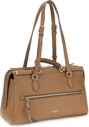 Dolce & Gabbana Womens Shoulder Bag Odissea Caramel Calf Leather Wallets & Purses