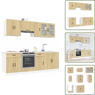 vidaXL Armadi in legno - vidaXL Set Mobili da Cucina 8 pz Kalmar Rovere Sonoma in Truciolato - Armadi in truciolato