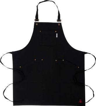 KAF Home Cat Cora Stain Proof Adjustable Chefs Apron, 28 x 36-Inch