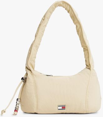 Tommy Hilfiger Womens Tommy Jeans Ruched Shoulder Bag - Beige