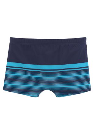 Venice Beach Boxer-Badehose VENICE BEACH, Herren, Gr. 4, N-Gr, blau (blau, marine), Polyamid, gestreift, Badehosen Boxer-Badehose, im Streifendesign