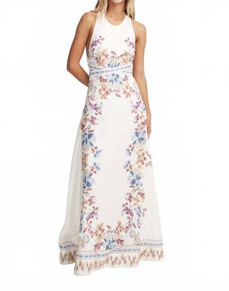 Hansen & Gretel Alanis Linen Maxi Dress In Hawaiian Tablecloth