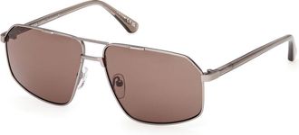 Web Eyewear WE0395 15E Mens Sunglasses Silver Size 60