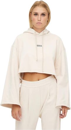 Erika Cavallini Semi Couture Hoodies - Dames - Hoodies - Beige - M - Katoen - Hoodies & sweatvesten