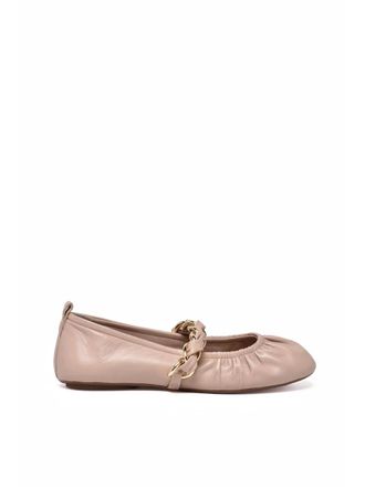 Marella Colors Leather Ruched Flats