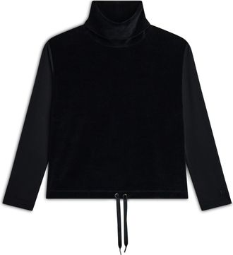 Freddy Felpa Collo Alto con busto in velluto e coulisse sul fondo