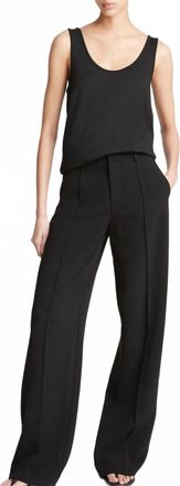 Vince Pintuck Wide Leg Pant In Black