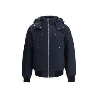 Moose Knuckles Blue Cotton Mens Bomber