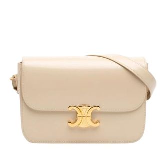 Celine Pre-owned Vintage Crossbody Bag - Dames - Pre-owned - Beige - Maat: ONE Size Leer