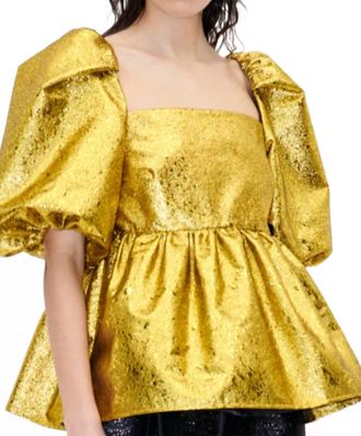 Stine Goya Kinsley Top Blouse In Luminescent Gold