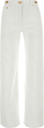 Versace White Straight Flat Front Pant
