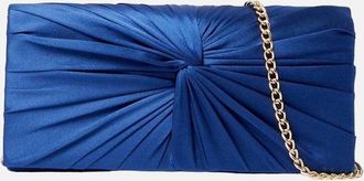 Dorothy Perkins Womens Dorothy Perkins Beauty Satin Twisted Clutch Bag - Navy - Size: ONE size