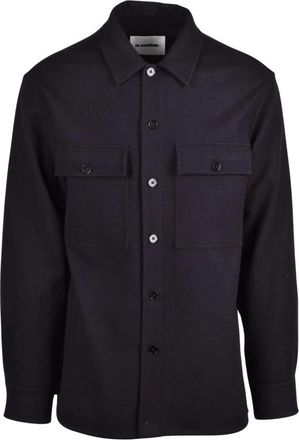 Jil Sander Casual Shirt - Heren - Casual Overhemden - Zwart - M - Wol - Overhemden