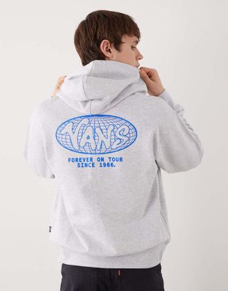 Vans World Tour - Felpa ampia con zip grigio m&eacute;lange chiaro