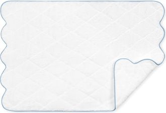 Matouk Cairo Scallop Quilted Tub Mat in Light Blue at Nordstrom