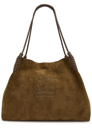 Etro Libra Large Leather and Suede Tote - Multicoloured - One Size
