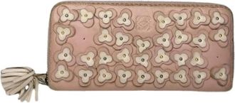 Loewe Pre-owned Leather Wallet - Dames - Vintage Accessoires - Roze - ONE Size - Leer - Vintage