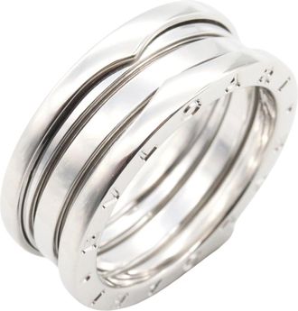 Bulgari Silver White Gold (18K) Band Ring (Pre-Owned)