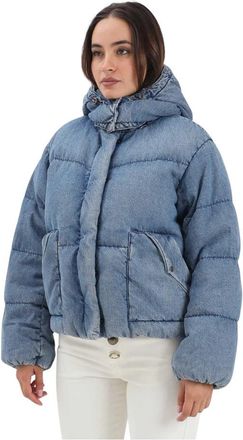 Levi's Western Bubble Shortie Jacket - Dames - Gewatteerde jassen - Blauw - XS - Katoen - Jassen
