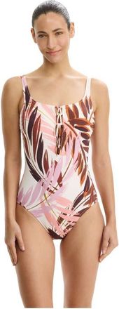 Gottex Island Breeze Braided Square Neck One Piece in Brown-Pink at Nordstrom, Size 10