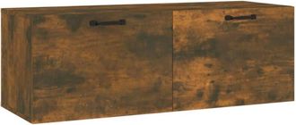 vidaXL Vidaxl - Armario Pared Madera Contrachapada Roble Ahumado 100x36,5x35 Cm