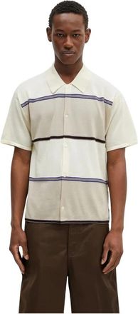 Paul Smith Cardigan - Heren - Korte mouwen Overhemden - Beige - M - Katoen - Overhemden