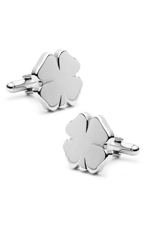 Cufflinks Inc. Four Leaf Clover Cuff Links in Silver at Nordstrom