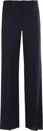 Saint Laurent Broeken, Heren, Blauw, XL, Wol, Chin&eacute; Wolle Broek