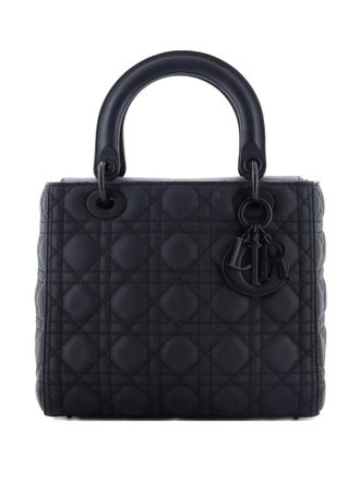 Dior Ultra Matte Lady Dior Bag Cannage Quilt Calfskin Medium satchel - Nero