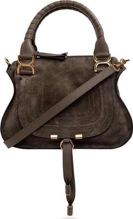 Chlo&eacute; Marcie S Suede Bag - Dames - Handtassen - Grijs - ONE Size - Leer - Tassen