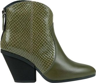Hogan Womens H581 Ankle Boots In Green