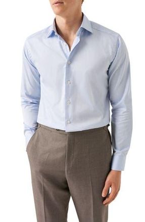 Eton Contemporary Fit Solid Cotton Dress Shirt in Light Blue at Nordstrom Rack, Size 15.5