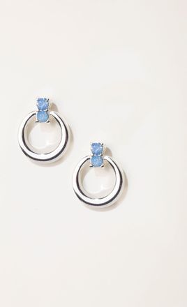 Fat Face FatFace Circle Earrings in Silver Tone
