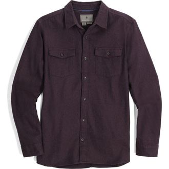 Royal Robbins Bristol Organic Cotton Twill Shirt in Black Currant at Nordstrom, Size Xx-Large
