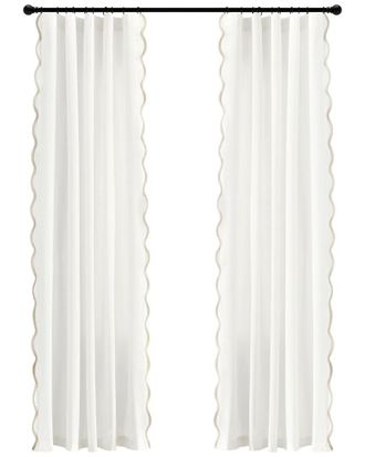 Triangle Home Fashions Coastal Chic Scallop Edge Window Curtain Panels Set
