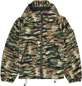 Diesel camouflage-print hooded windbreaker - men - Polyamide - L - Green