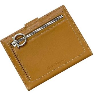 Ferragamo Brown Camel Leather Wallet (Bi-Fold) (Pre-Owned)