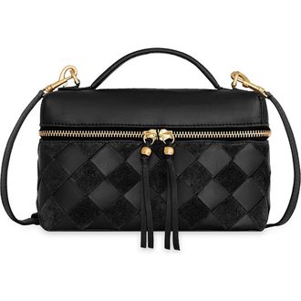 Rebecca Minkoff Frankie Leather Train Case in Black at Nordstrom