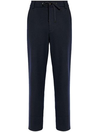 Moncler drawstring tapered trousers - Blue