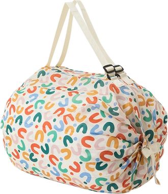 Generic Foldable Grocery Bags, Reusable Shopping Tote with Handles, Strong Load-Bearing Nylon Bag for Travel, Camping, Gym, School, Picnic, Weekend Trip