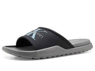 Calvin Klein Meloy Mens Sandals Black/Light Blue : 12 M, Synthetic