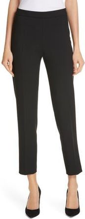 BOSS Tiluna Soft Stretch Side Zip Ponte Trousers in Black at Nordstrom Rack, Size 10