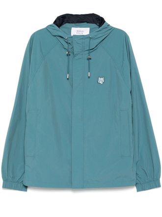 Maison Kitsun&eacute; Giacca a vento Fox Head - Blu