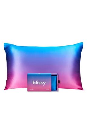 Blissy Mulberry Silk Pillowcase in Purple Ombre at Nordstrom, Size Queen