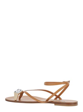 Casadei Womens Sandals Soraia Brown Leather Calf