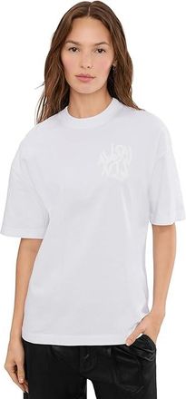 AllSaints Orlando Etta T-Shirts Womens Clothing Ashen White 1 : SM, Cotton