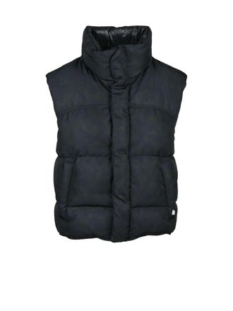 Bacon Black-Green Polyester Orange Fant Down Vest