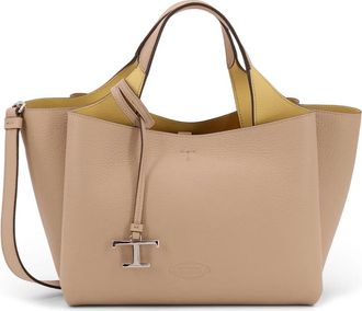 Tod's Mini Leren Handtas - Dames - Shoppers - Beige - ONE Size - Leer - Tassen